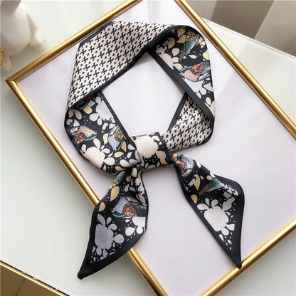 Spring and autumn long silk scarf