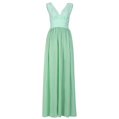 Fashion Women's Silk Dress Bohemian Ramie