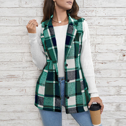 PlaidMuse™ Sleeveless Vest