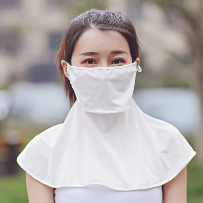 Sunscreen ice silk drinking mask women