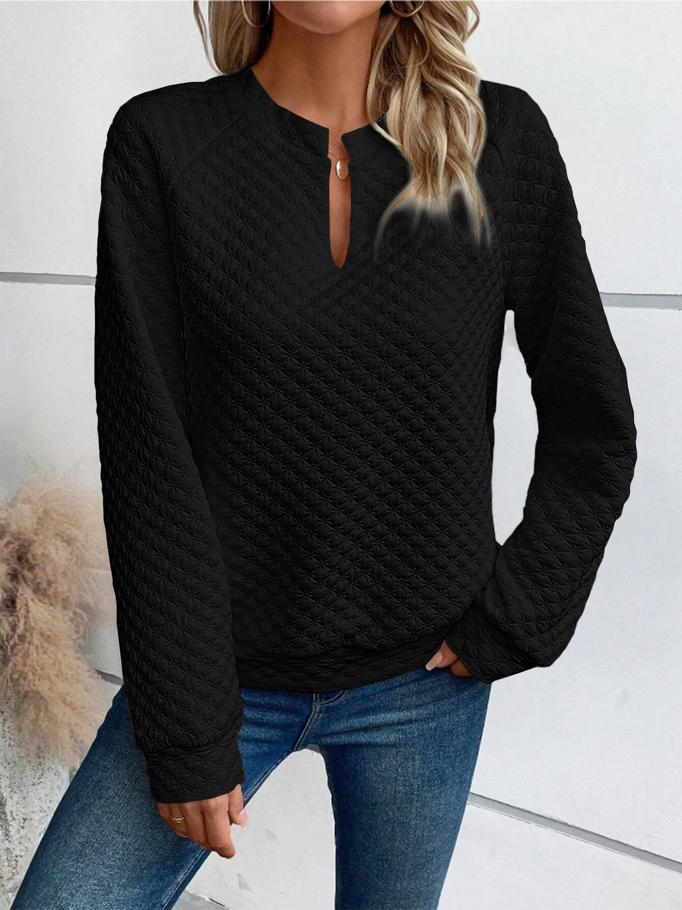 VivaEase Deep V Sweatshirt