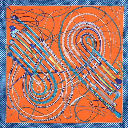 Carriage twill silk scarf