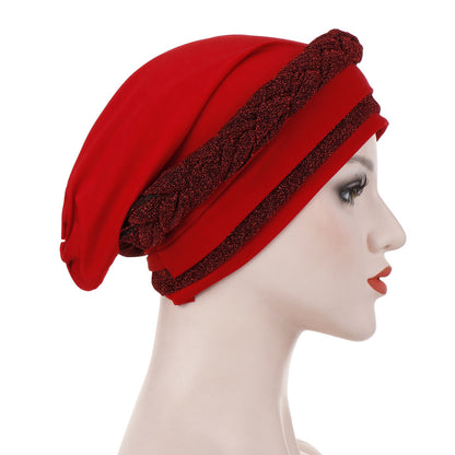 Milk silk can hide hair turban hat