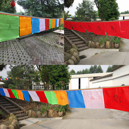 Religious silk banner