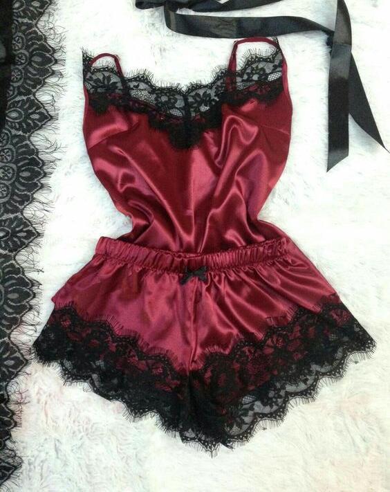 Simulated Silk Plus Size Home Underwear Suspenders Nightdress