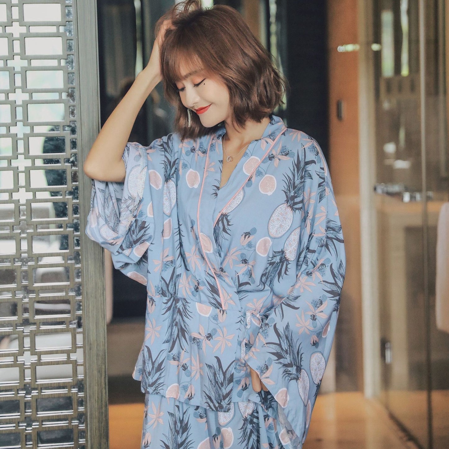 Light cotton silk soft pajamas