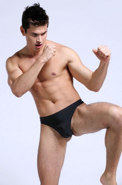 Summer breathable sheet ice silk thong men's thin shorts
