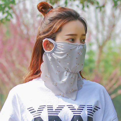 Neck guard neck ice silk full face scarf