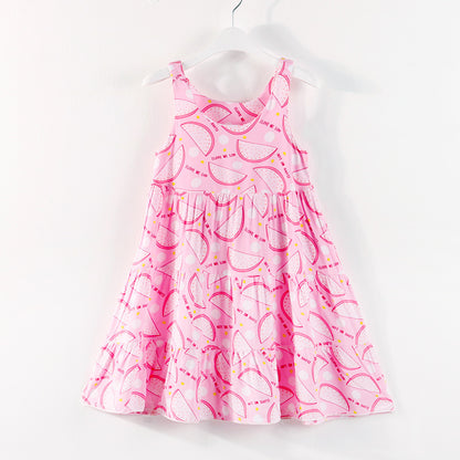 Cotton silk children's foreign style skirt