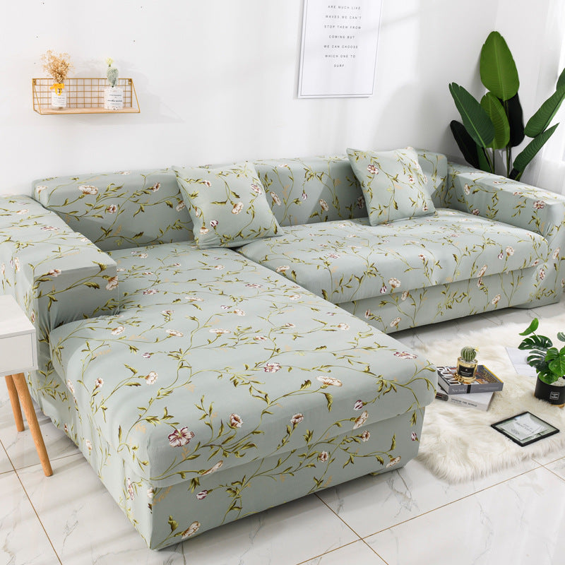 Printed all-inclusive milk silk sofa cover