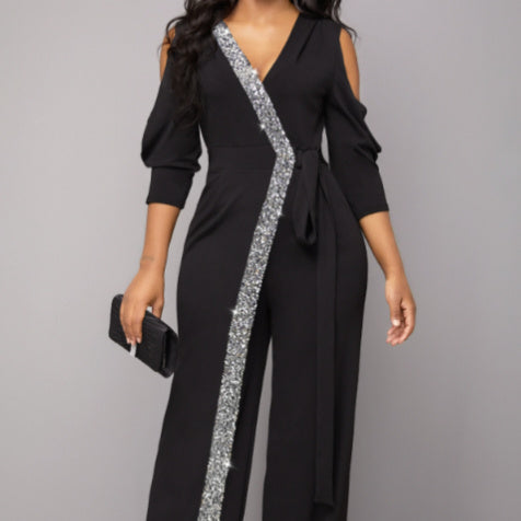 LineaVogue Belted Jumpsuit