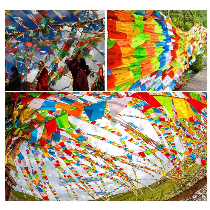 Religious silk banner