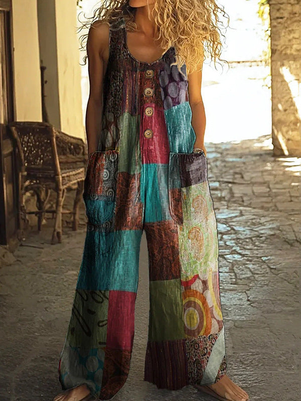 FloraVibe 3D Jumpsuit