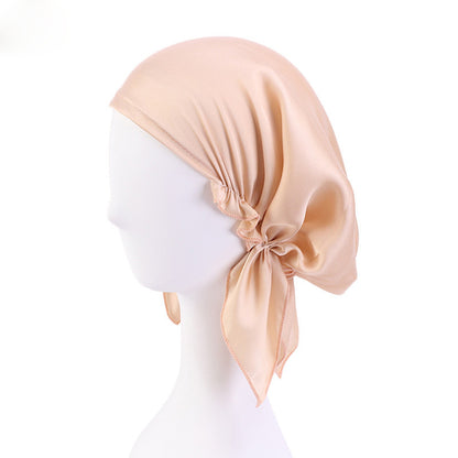 Elastic Imitation Silk Night Cap Women Silk Pullover
