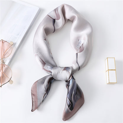 Floral fashion all-match silk scarf