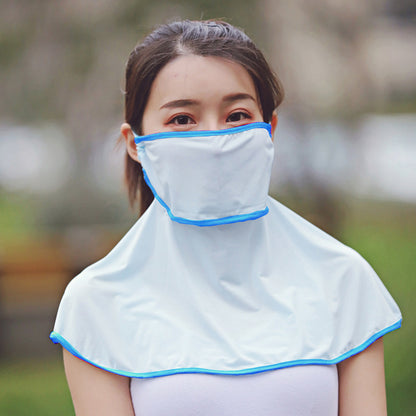 Sunscreen ice silk drinking mask women