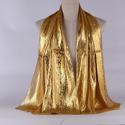 National style turban silk long scarf