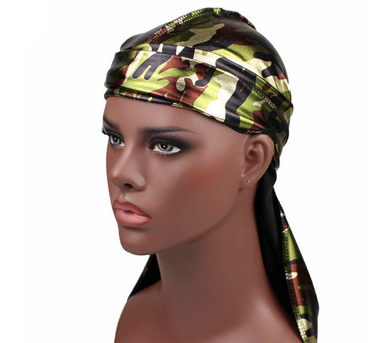 Embroidered silk long tail scarf