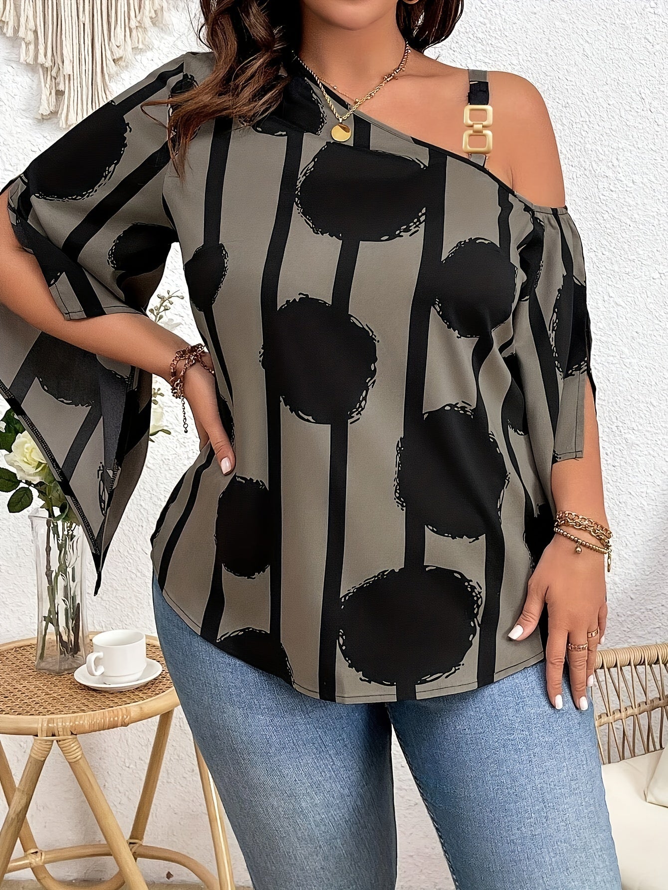 The LuxeCharm Chain Blouse