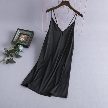 Women's ice silk pajamas nightdress