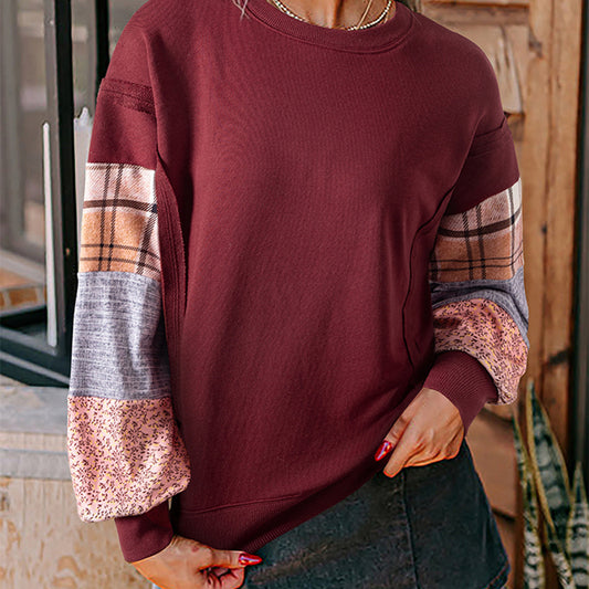 PlaidMingle Long Sleeve Top