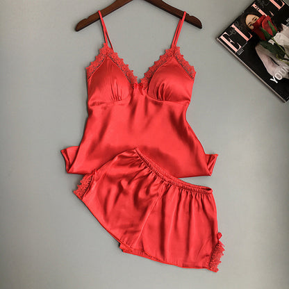 Silk pajamas women's summer two-piece suit