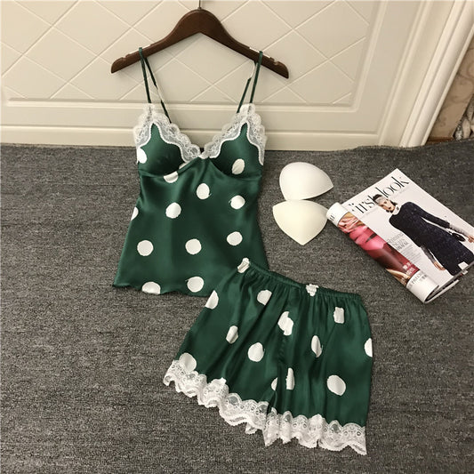 Sexy Nightdress With Ice Silk Suspenders