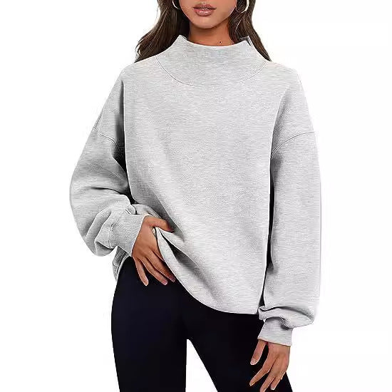 CozyCharm Fleece Turtleneck Sweater