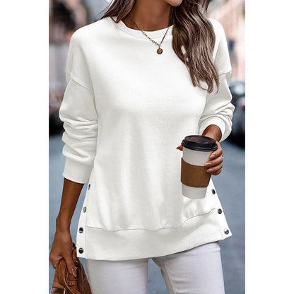 EaseLuxe Relaxed Slit Pullover