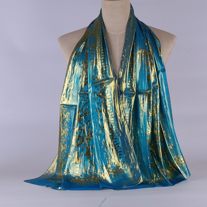 National style turban silk long scarf