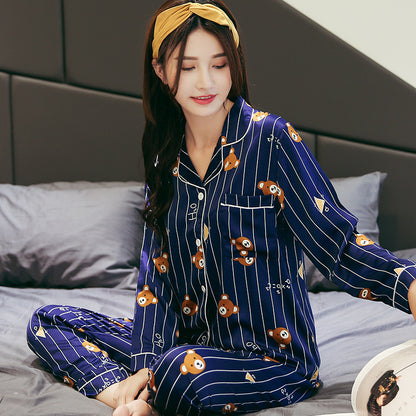 Ladies silk pajamas