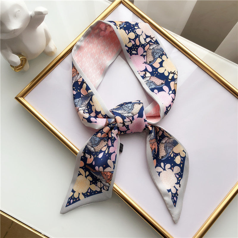 Spring and autumn long silk scarf