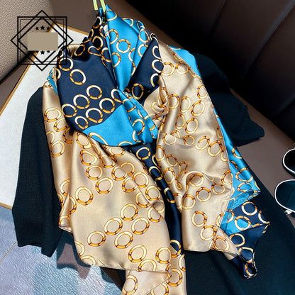 Summer Silk Women's Thin Section Fashion Lengthened Scarf Shawl