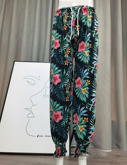 Icy Silk Loose Drawstring High Waist Bloomers