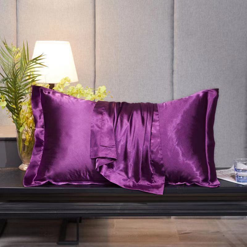 Single Double Household Simple Ice Silk Pillowcase