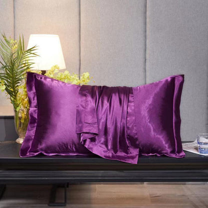 Single Double Household Simple Ice Silk Pillowcase