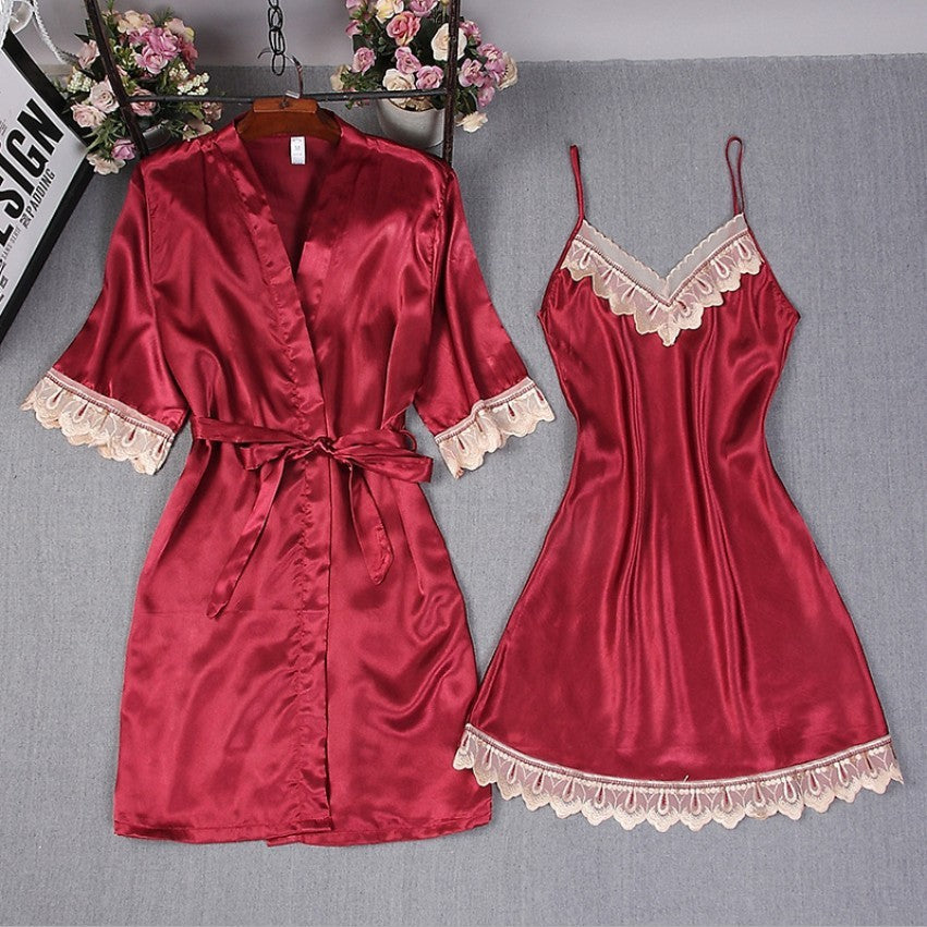 Two piece summer silk halter with breast pad