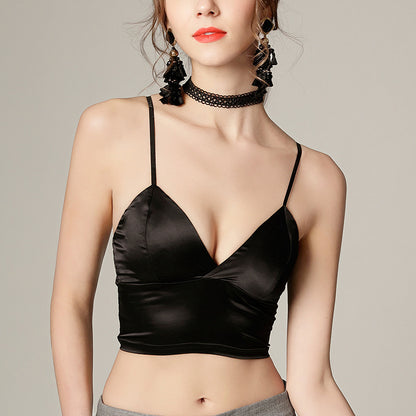 Women's Low Cut Sling Glossy Silk Underwear