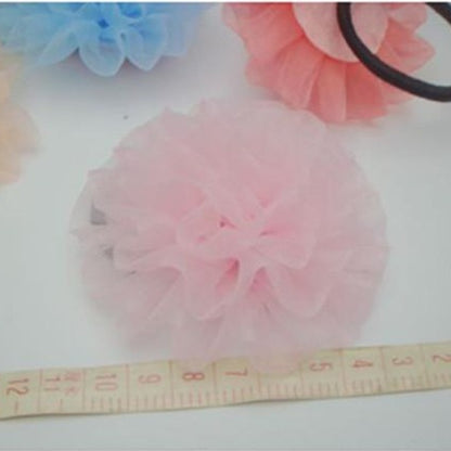 Silk yarn flower hairpin