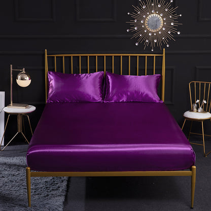 Three-piece silk mattress protection cover