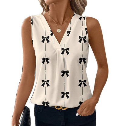 Bellavue Bow-Tied Sleeveless Blouse