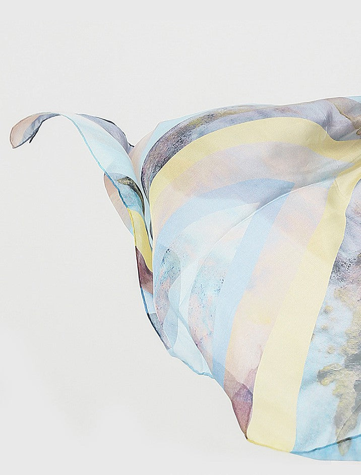Silk Georgette satin scarf summer sunscreen towel beach towel