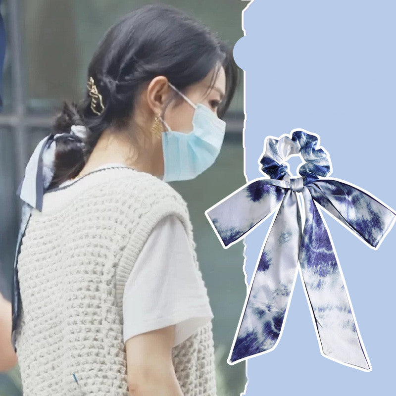 Retro Silk Scarf Headband Female Tying Hair
