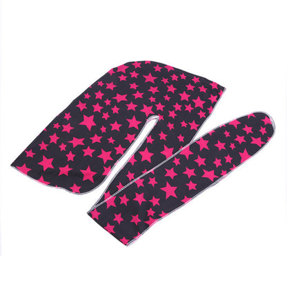 New stretch milk silk printed long tail pirate hat