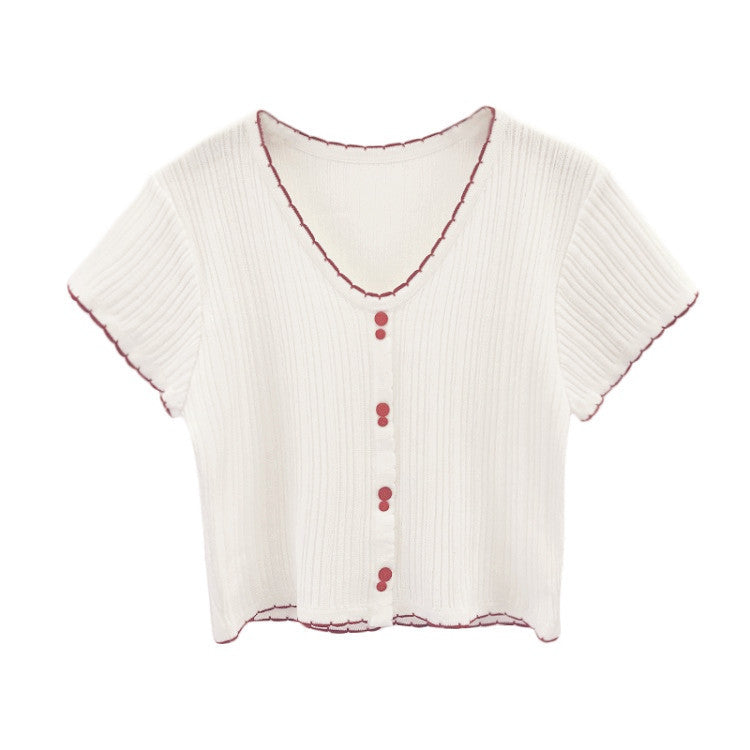 Short sleeve ice silk sweater