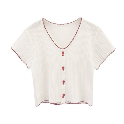 Short sleeve ice silk sweater