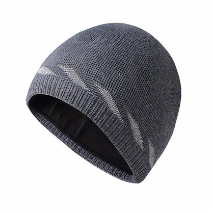 Reflective silk knitted hat