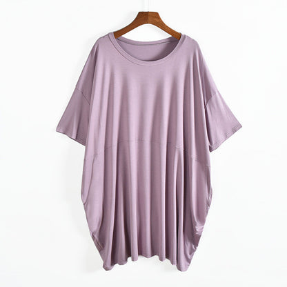 Women's Modal Cotton Silk Loose Plus Size Nightdress
