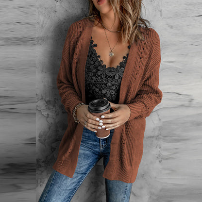 CozyVerve Split Knit Cardigan