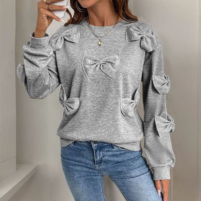 GrayGleam BowSweater